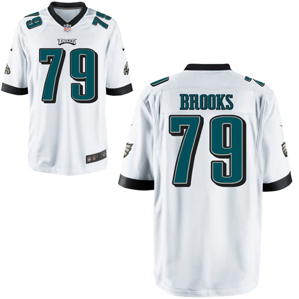 Mens Philadelphia Eagles #79 Brandon Brooks Nike White Vapor Limited Jersey