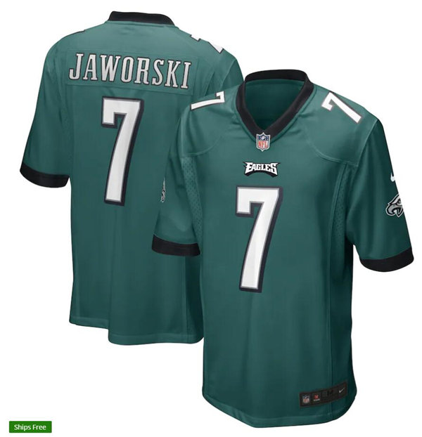 Mens Philadelphia Eagles Retired Player #7 Ron Jaworski Nike Midnight Green Vapor Limited Jersey