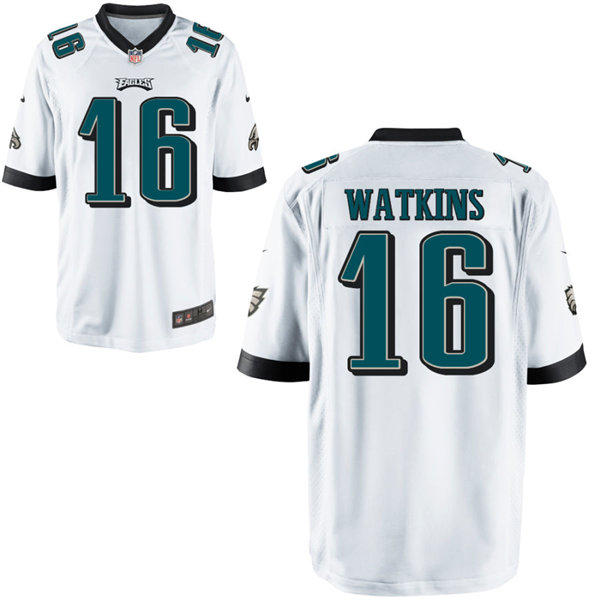 Mens Philadelphia Eagles #16 Quez Watkins Nike White Vapor Limited Jersey