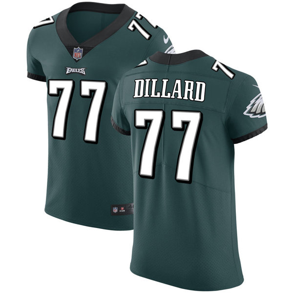Mens Philadelphia Eagles #77 Andre Dillard Nike Midnight Green Vapor Limited Jersey