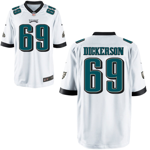 Mens Philadelphia Eagles #69 Landon Dickerson Nike White Vapor Limited Jersey