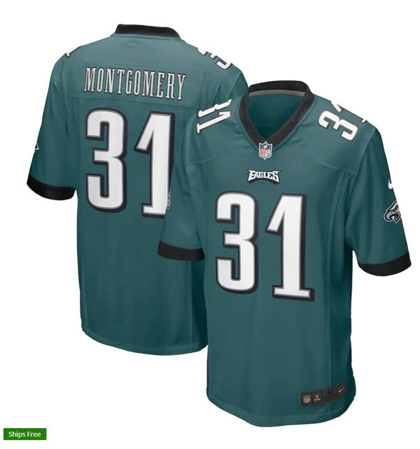 Mens Philadelphia Eagles Retired Player #31 Wilbert Montgomery Nike Midnight Green Vapor Limited Jersey