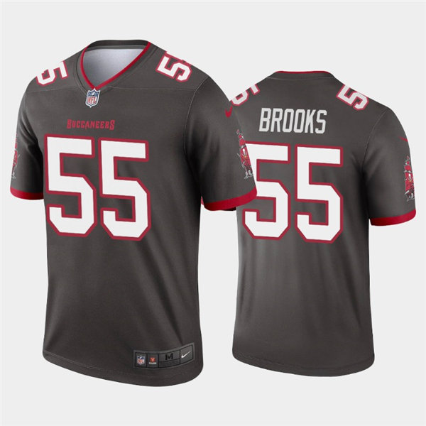 Youth Tampa Bay Buccaneers Retired Player #55 Derrick Brooks Nike Pewter Alternate Limited Jersey