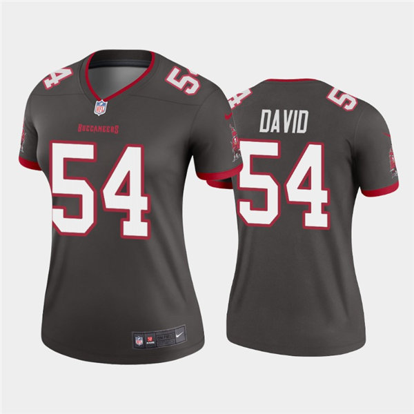 Womens Tampa Bay Buccaneers Retired Player #54 Lavonte David Nike Pewter Alternate Limited Jersey
