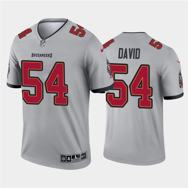 Mens Tampa Bay Buccaneers Retired Player #54 Lavonte David Nike Grey Inverted Legend Jersey