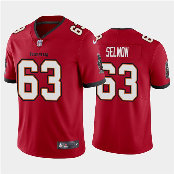 Mens Tampa Bay Buccaneers Retired Player #63 Lee Roy Selmon Nike Red Vapor Limited Jersey