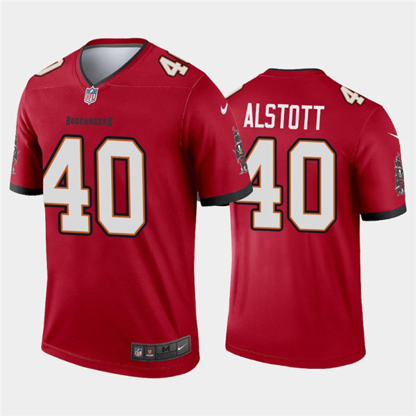 Mens Tampa Bay Buccaneers Retired Player #40 Mike Alstott Nike Red Vapor Limited Jersey
