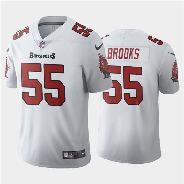 Mens Tampa Bay Buccaneers Retired Player #55 Derrick Brooks Nike White Vapor Limited Jersey