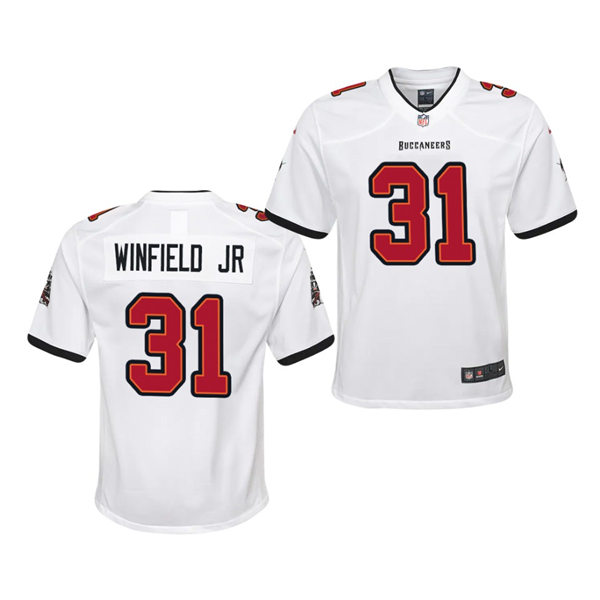 Youth Tampa Bay Buccaneers #31 Antoine Winfield Jr. Nike Road White Limited Jersey
