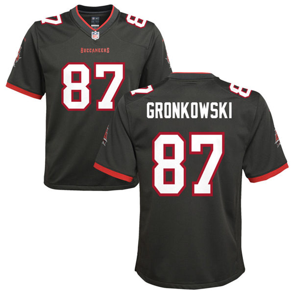 Youth Tampa Bay Buccaneers #87 Rob Gronkowski Nike Pewter Alternate Limited Jersey