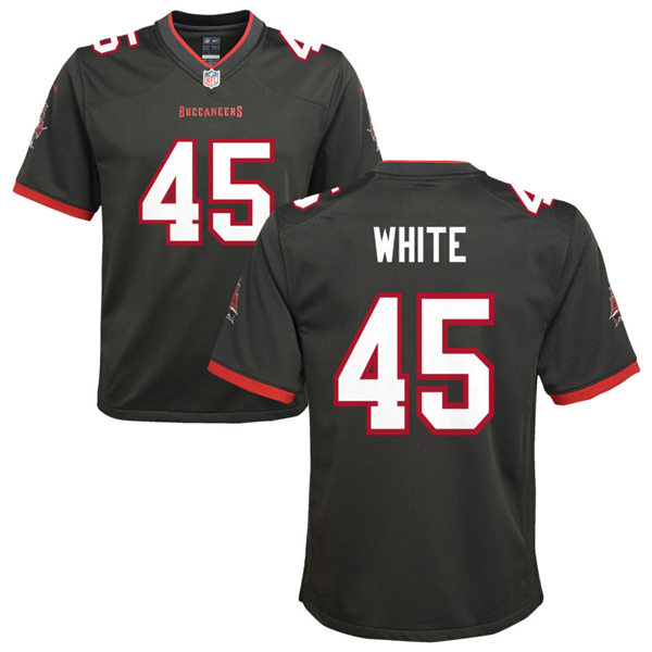 Youth Tampa Bay Buccaneers #45 Devin White Nike Pewter Alternate Limited Jersey