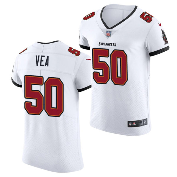 Mens Tampa Bay Buccaneers #50 Vita Vea Nike Road White Vapor Limited Jersey