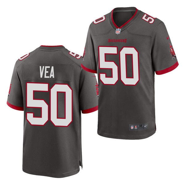 Mens Tampa Bay Buccaneers #50 Vita Vea Nike Pewter Alternate Vapor Limited Jersey Mens Tampa Bay Buccaneers #50 Vita Vea Nike Pewter Alternate Vapor Limited Jersey