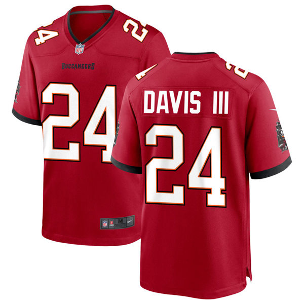 Mens Tampa Bay Buccaneers #24 Carlton Davis III Nike Home Red Vapor Limited Jersey Mens Tampa Bay Buccaneers #24 Carlton Davis III Nike Home Red Vapor Limited Jersey