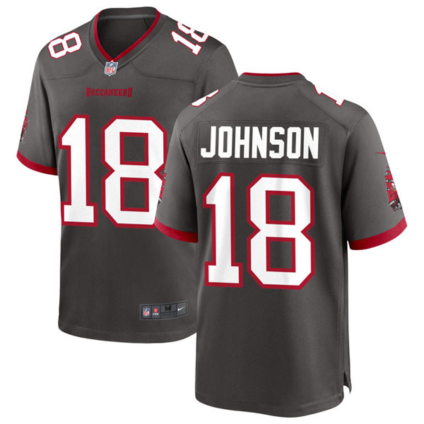 Mens Tampa Bay Buccaneers #18 Tyler Johnson Nike Pewter Alternate Vapor Limited Jersey Mens Tampa Bay Buccaneers #18 Tyler Johnson Nike Pewter Alternate Vapor Limited Jersey