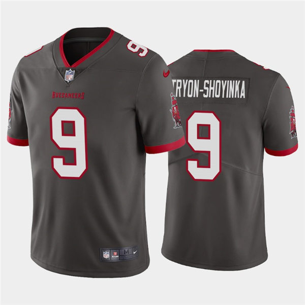 Mens Tampa Bay Buccaneers #9 Joe Tryon-Shoyinka Nike Pewter Alternate Vapor Limited Jersey