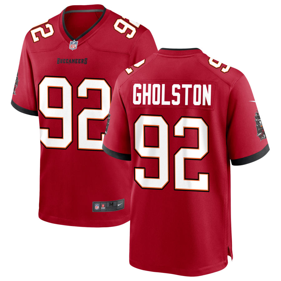 Mens Tampa Bay Buccaneers #92 William Gholston Nike Home Red Vapor Limited Jersey