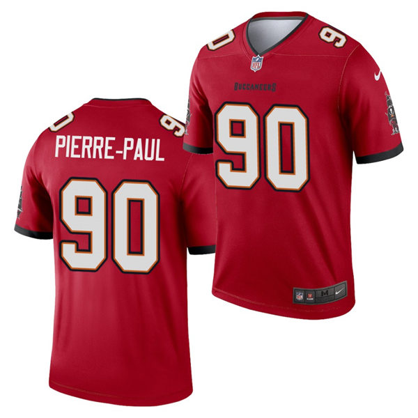 Mens Tampa Bay Buccaneers #90 Jason Pierre-Paul Nike Home Red Vapor Limited Jersey