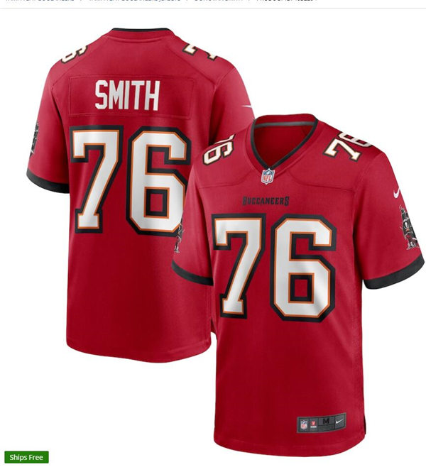 Mens Tampa Bay Buccaneers #76 Donovan Smith Nike Home Red Vapor Limited Jersey