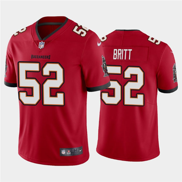 Mens Tampa Bay Buccaneers #52 K.J. Britt Nike Home Red Vapor Limited Jersey
