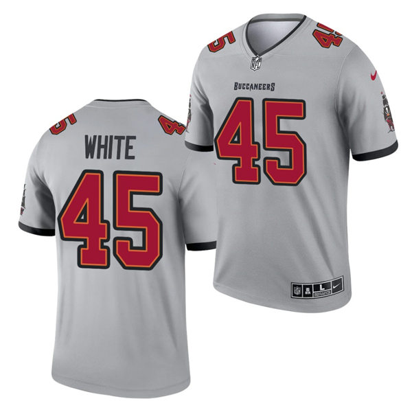 Mens Tampa Bay Buccaneers #45 Devin White Nike Gray 2021 Inverted Legend Jersey