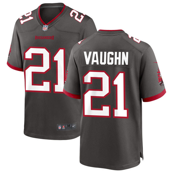 Mens Tampa Bay Buccaneers #21 Ke'Shawn Vaughn Nike Pewter Alternate Vapor Limited Jersey
