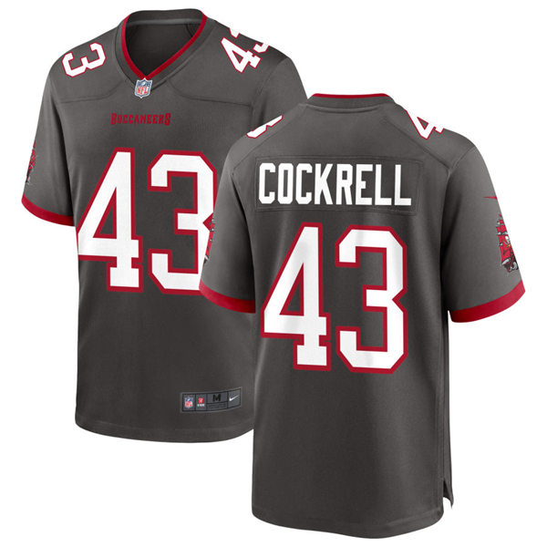 Mens Tampa Bay Buccaneers #43 Ross Cockrell Nike Pewter Alternate Vapor Limited Jersey