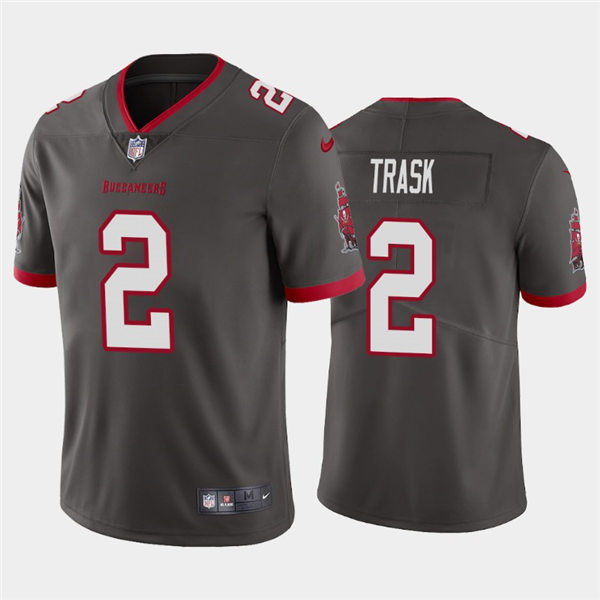 Mens Tampa Bay Buccaneers #2 Kyle Trask Nike Pewter Alternate Vapor Limited Jersey
