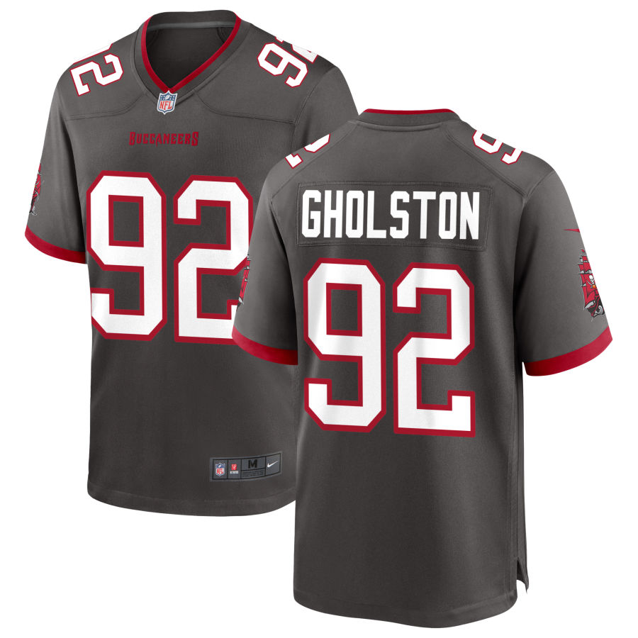 Mens Tampa Bay Buccaneers #92 William Gholston Nike Pewter Alternate Vapor Limited Jersey Mens Tampa Bay Buccaneers #92 William Gholston Nike Pewter Alternate Vapor Limited Jersey