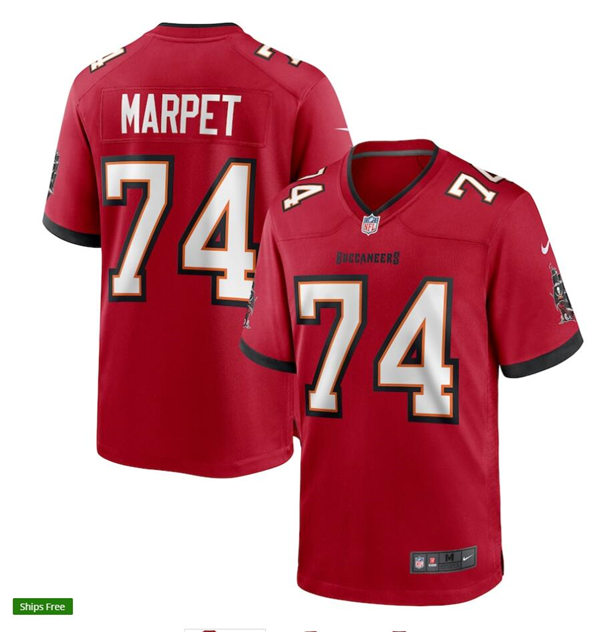 Mens Tampa Bay Buccaneers #74 Ali Marpet Nike Home Red Vapor Limited Jersey