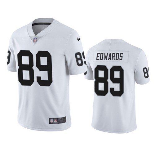 Mens Las Vegas Raiders #89 Bryan Edwards Nike White Vapor Limited Jersey