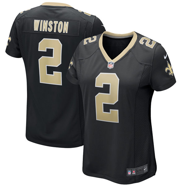 Womens New Orleans Saints #2 Jameis Winston Nike Black Limited Jersey Womens New Orleans Saints #2 Jameis Winston Nike Black Limited Jersey