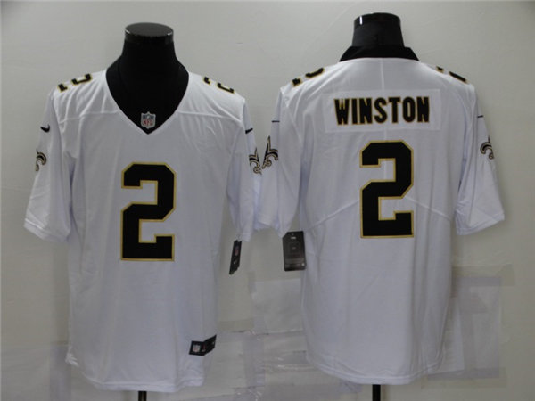 Mens New Orleans Saints #2 Jameis Winston Nike White Vapor Untouchable Limited Jersey