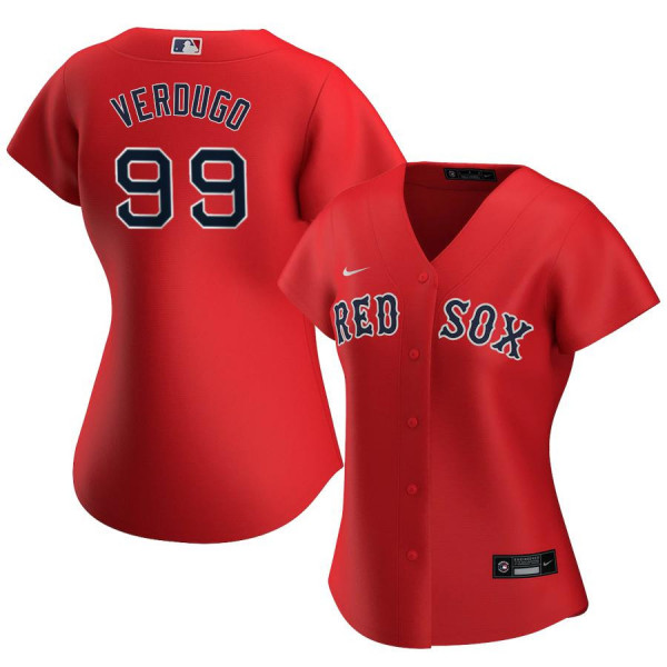 Womens Boston Red Sox #99 Alex Verdugo Nike Red Alternate Cool Base Jersey Womens Boston Red Sox #99 Alex Verdugo Nike Red Alternate Cool Base Jersey