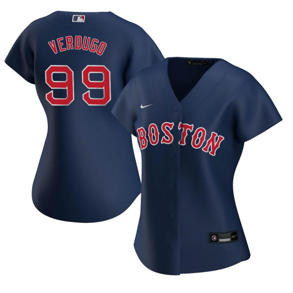 Womens Boston Red Sox #99 Alex Verdugo Nike Navy Alternate Cool Base Jersey