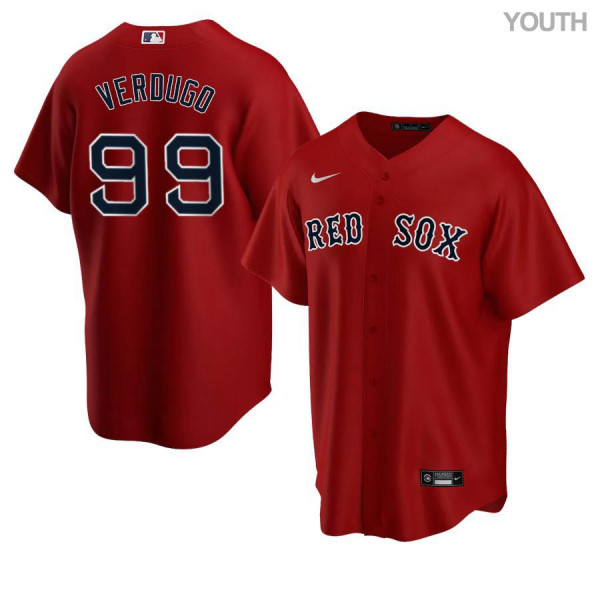 Youth Boston Red Sox #99 Alex Verdugo Nike Red Alternate Cool Base Jersey