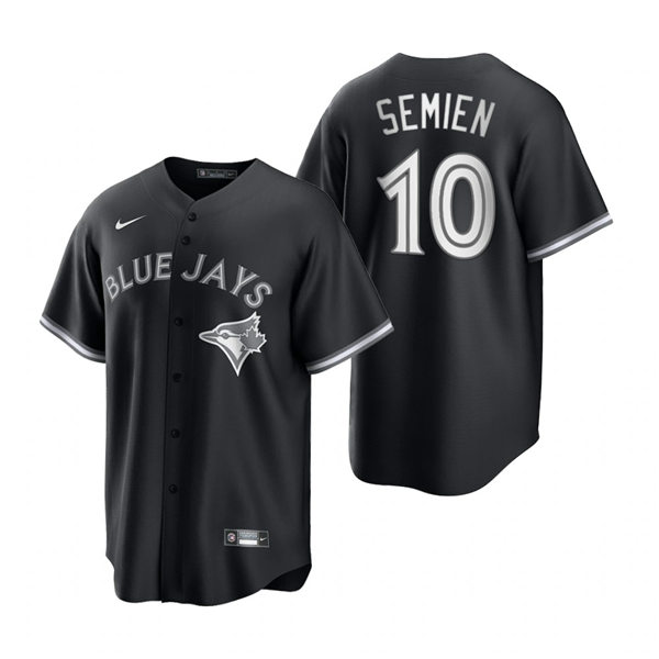 Mens Toronto Blue Jays #10 Marcus Semien Nike 2021 Black Fashion Jersey