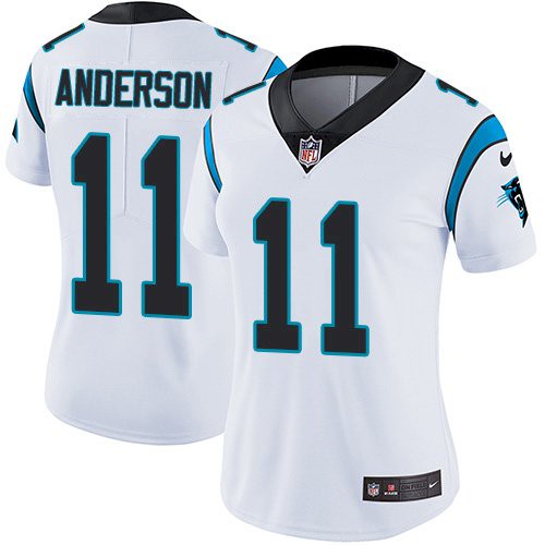 Nike Panthers #11 Robby Anderson White Women's Stitched NFL Vapor Untouchable Limited Jersey