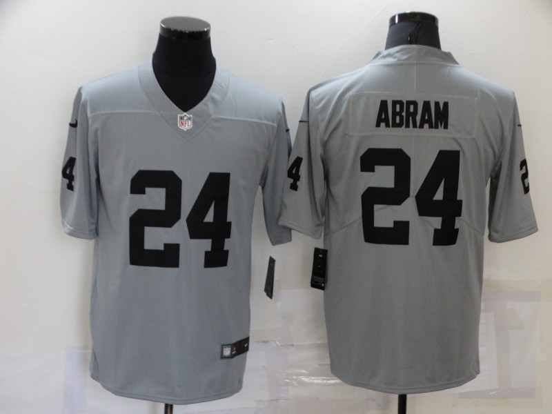 Men's Las Vegas Raiders #24 Johnathan Abram Nike Gray Gridiron 2018 Vapor Untouchable NFL Gray Limited Jersey