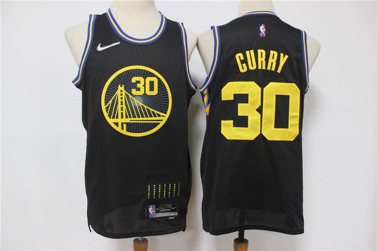Men's Golden State Warriors #30 Stephen Curry Black 2022 Nike City Edition Stitched Swingman Jersey