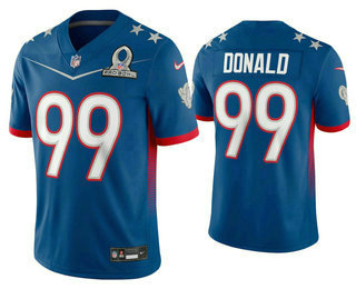 Men's Los Angeles Rams #99 Aaron Donald Blue 2022 Pro Bowl Vapor Untouchable Stitched Limited Jersey