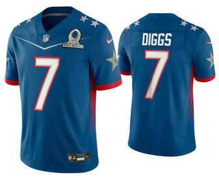 Men's Dallas Cowboys #7 Trevon Diggs Blue 2022 Pro Bowl Vapor Untouchable Stitched Limited Jersey