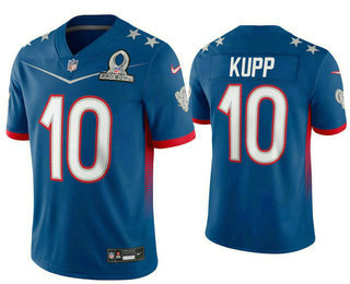 Men's Los Angeles Rams #10 Cooper Kupp Blue 2022 Pro Bowl Vapor Untouchable Stitched Limited Jersey