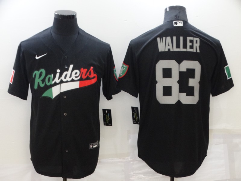 Men's Las Vegas Raiders #83 Darren Waller Black Mexico Stitched MLB Cool Base Nike Baseball Jersey