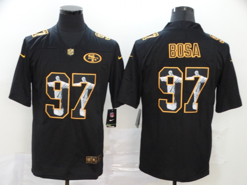 Men's San Francisco 49ers #97 Nick Bosa Jesus Faith Black Vapor Untouchable Stitched NFL Nike Limited Jersey