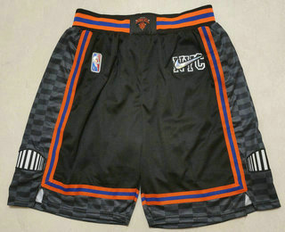 Men's New York Knicks Black Diamond 2022 City Edition Swingman Stitched Shorts