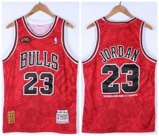 Men's Red Chicago Bulls #23 Michael Jordan 1995-96 Throwback Stitched Jersey