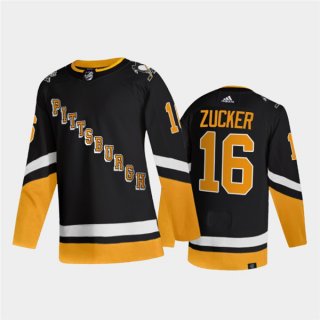 Men's Pittsburgh Penguins #16 Jason Zucker Black 2021-2022 Stitched Jersey Men's Pittsburgh Penguins #16 Jason Zucker Black 2021-2022 Stitched Jersey