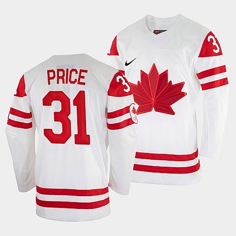 Men's Carey Price Canada Hockey White 2022 Beijing Winter Olympic #31 Home Jersey
