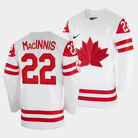 Men's Al MacInnis Canada Hockey White 2022 Winter Olympic #22 Salt Lake City Jersey
